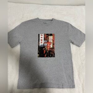 PALACE Gray Tee with Red and Black Graphic